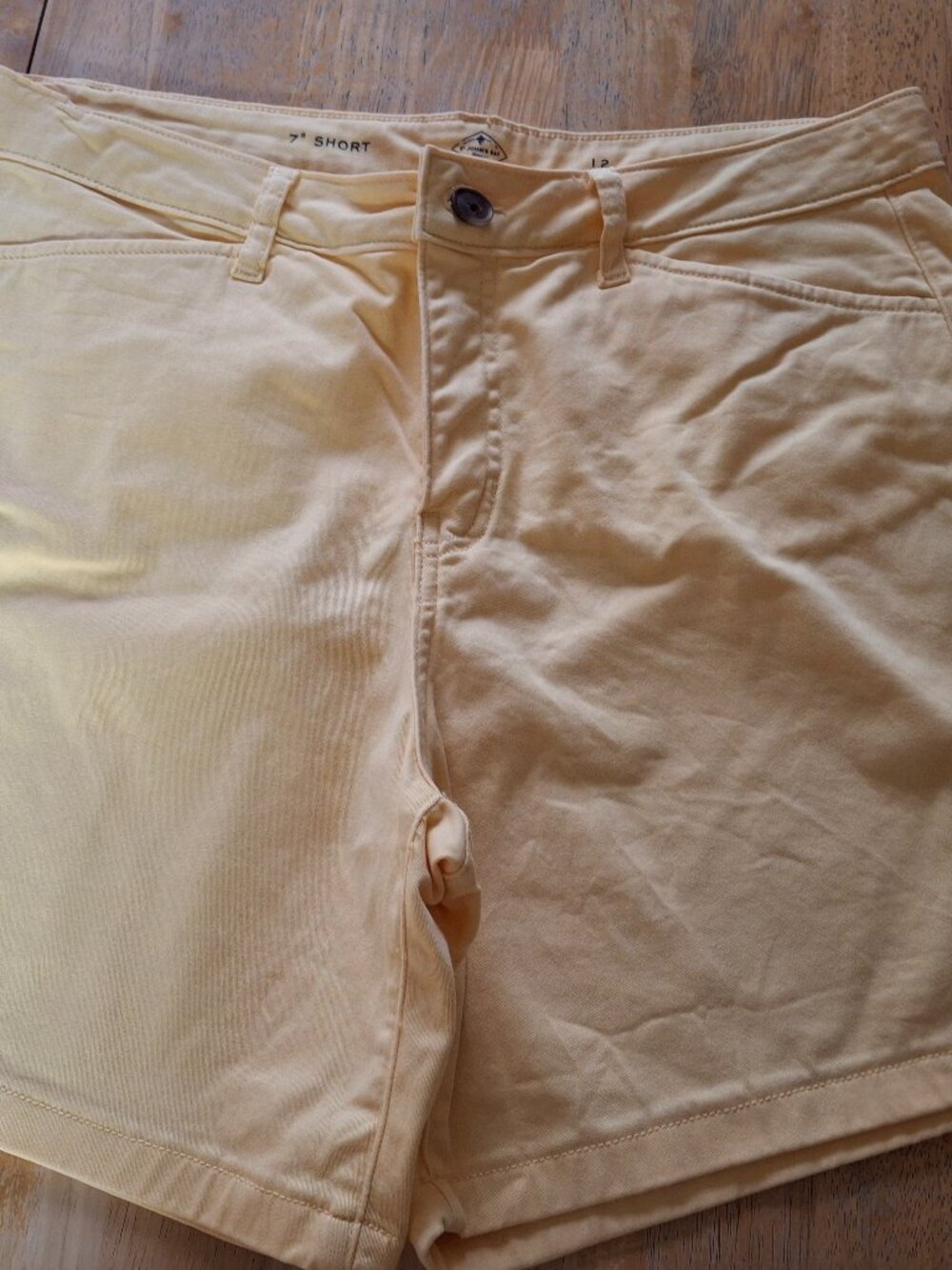 St. John's Bay Womens 7" Chino Short yellow color